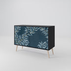 BLUE LEAVES Sideboard mit 2 Türen in Schwarz