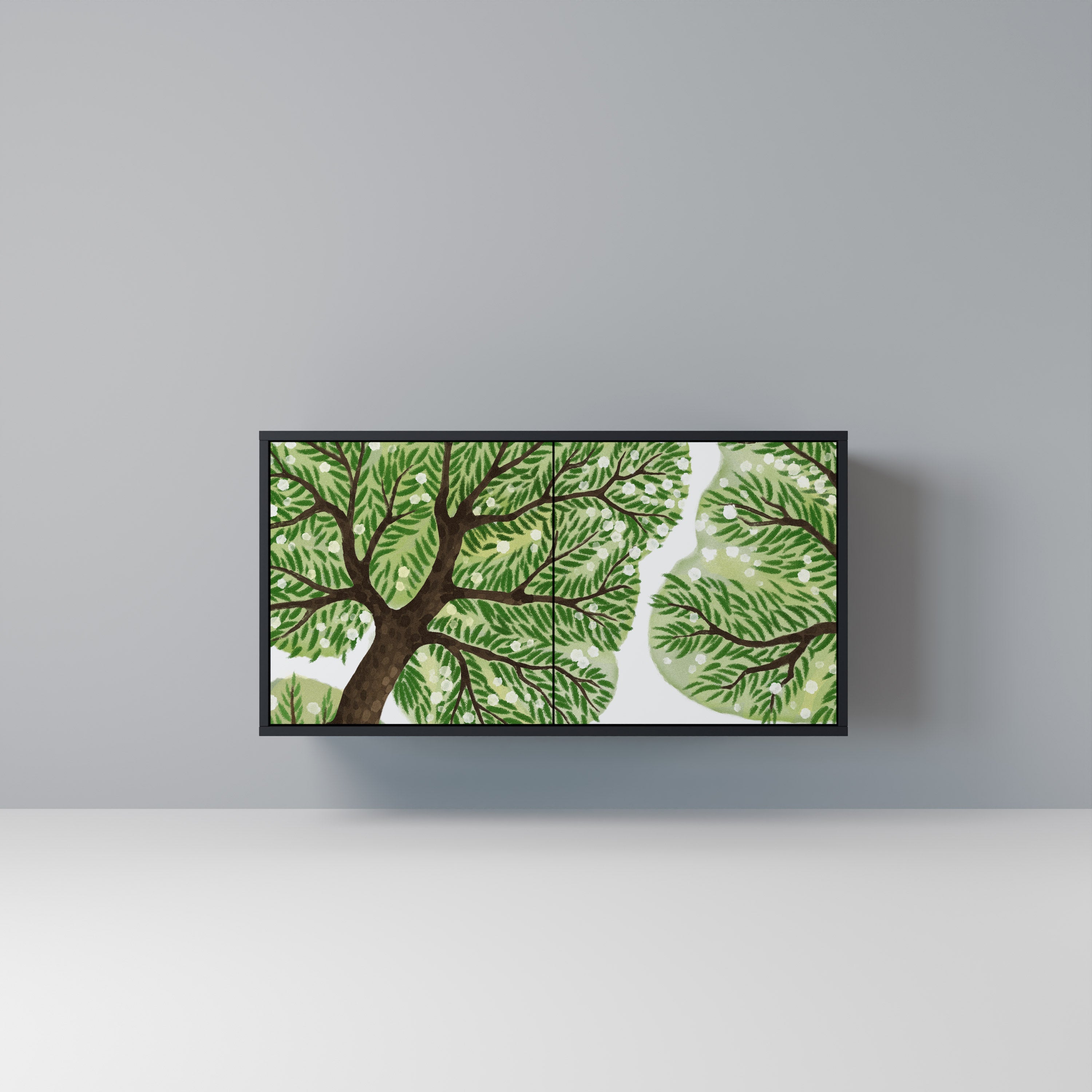 WILDERNESS DASH Sideboard mit 2 Türen in Schwarz