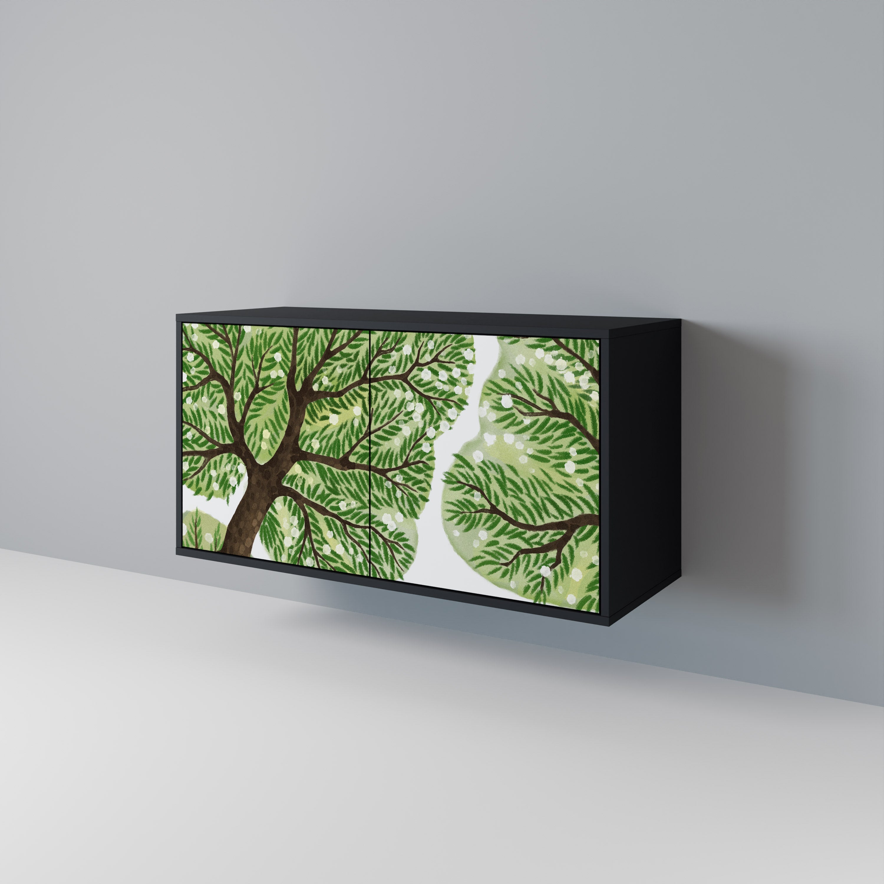 WILDERNESS DASH Sideboard mit 2 Türen in Schwarz