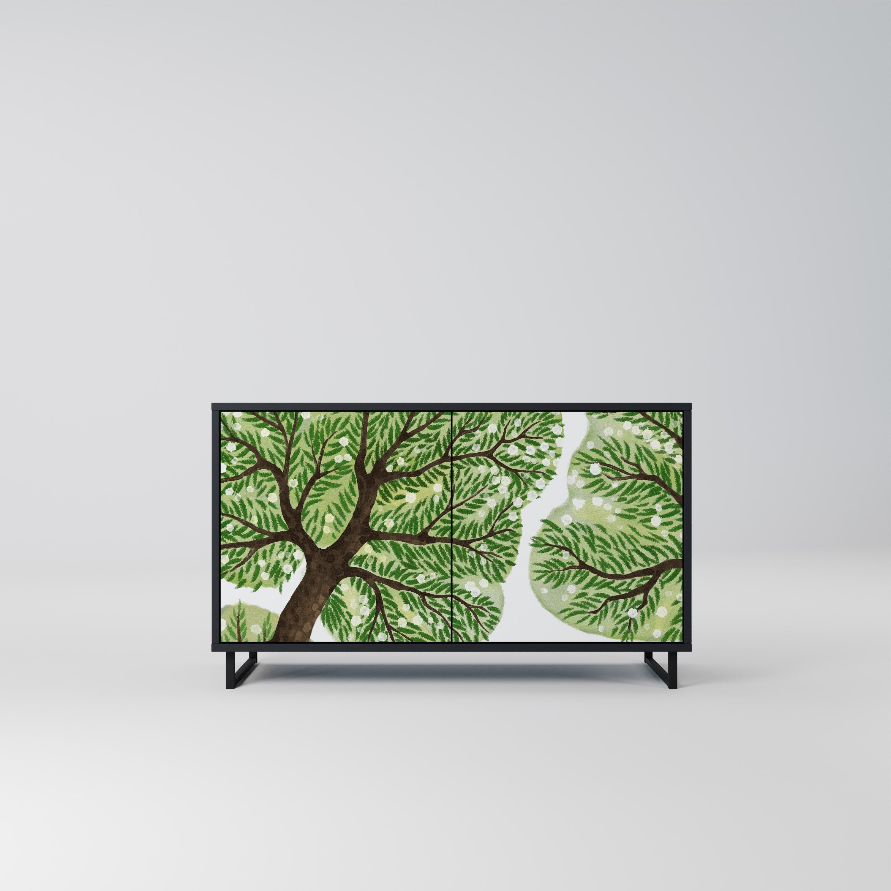 WILDERNESS DASH Sideboard mit 2 Türen in Schwarz