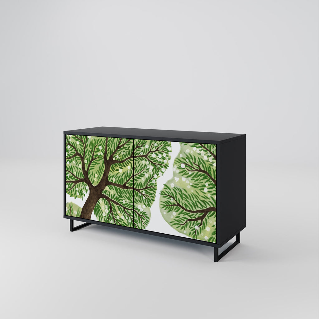 WILDERNESS DASH Sideboard mit 2 Türen in Schwarz