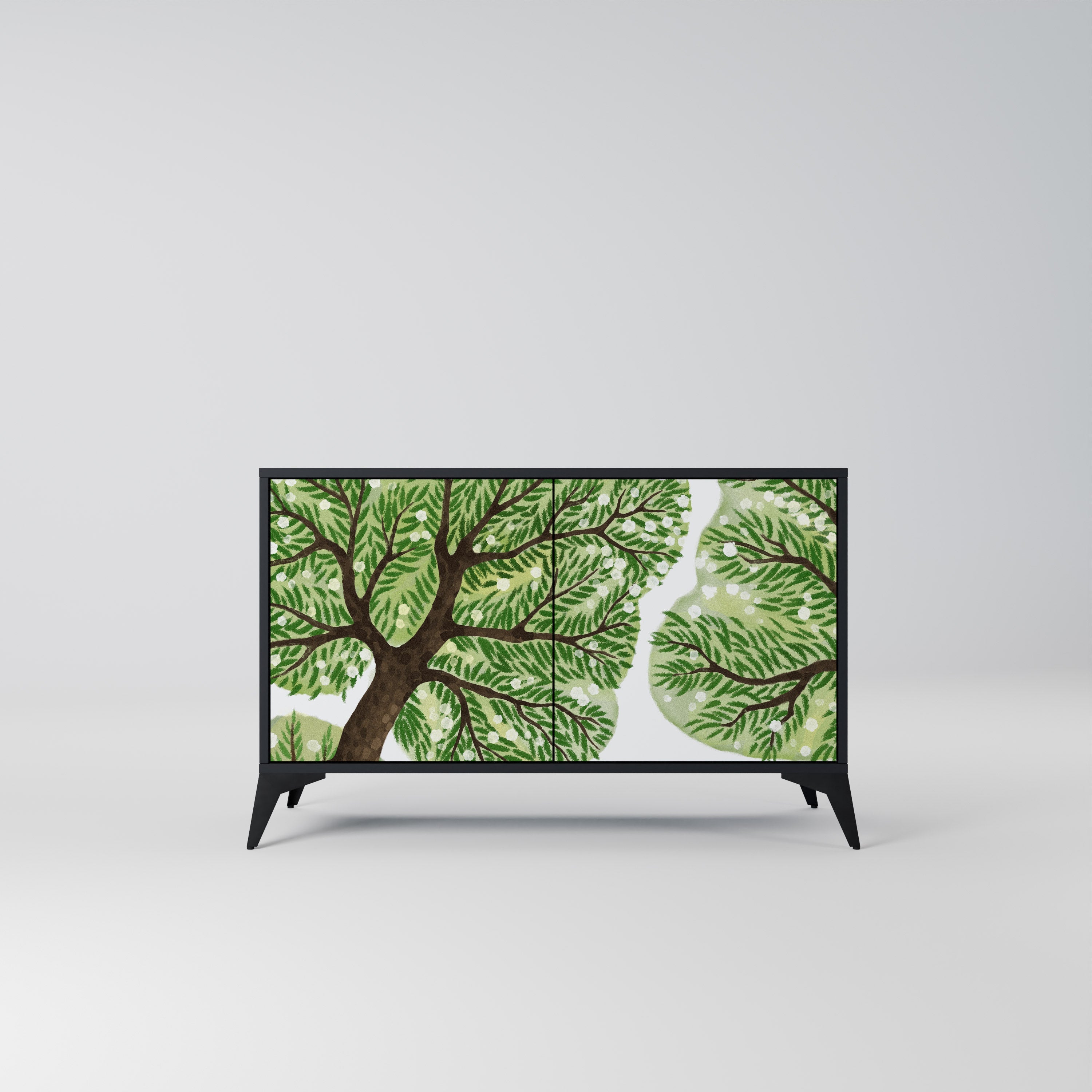 WILDERNESS DASH Sideboard mit 2 Türen in Schwarz