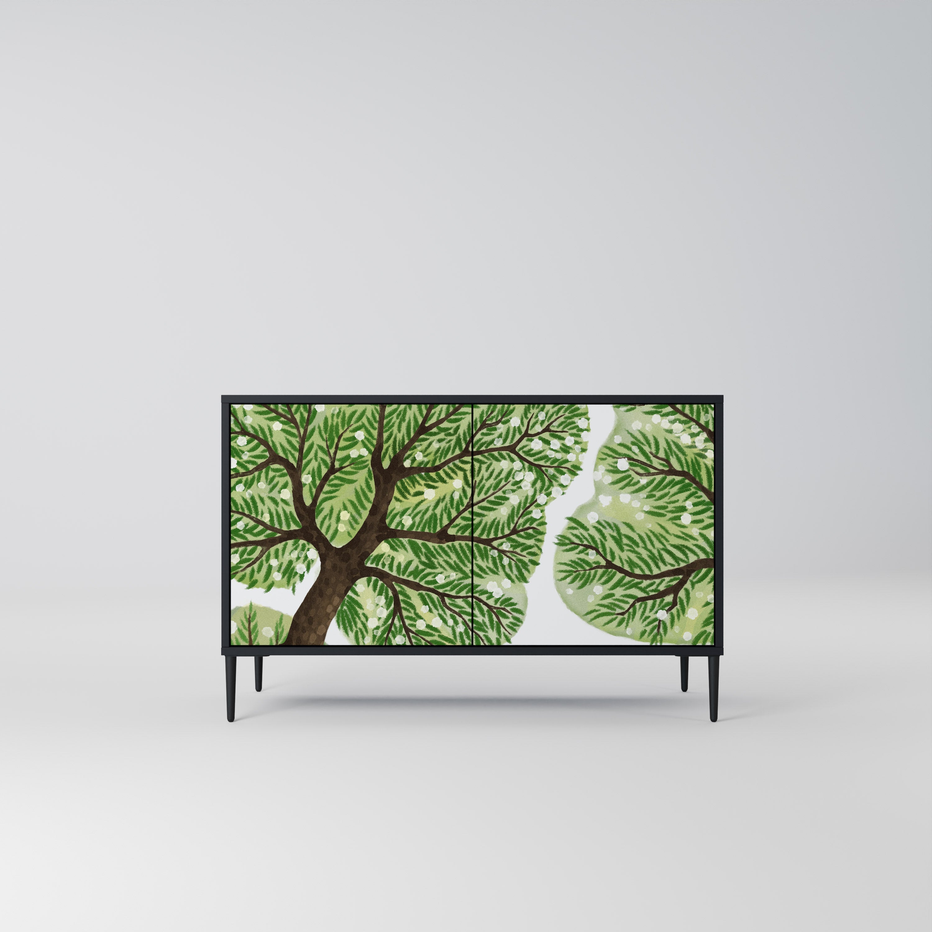 WILDERNESS DASH Sideboard mit 2 Türen in Schwarz