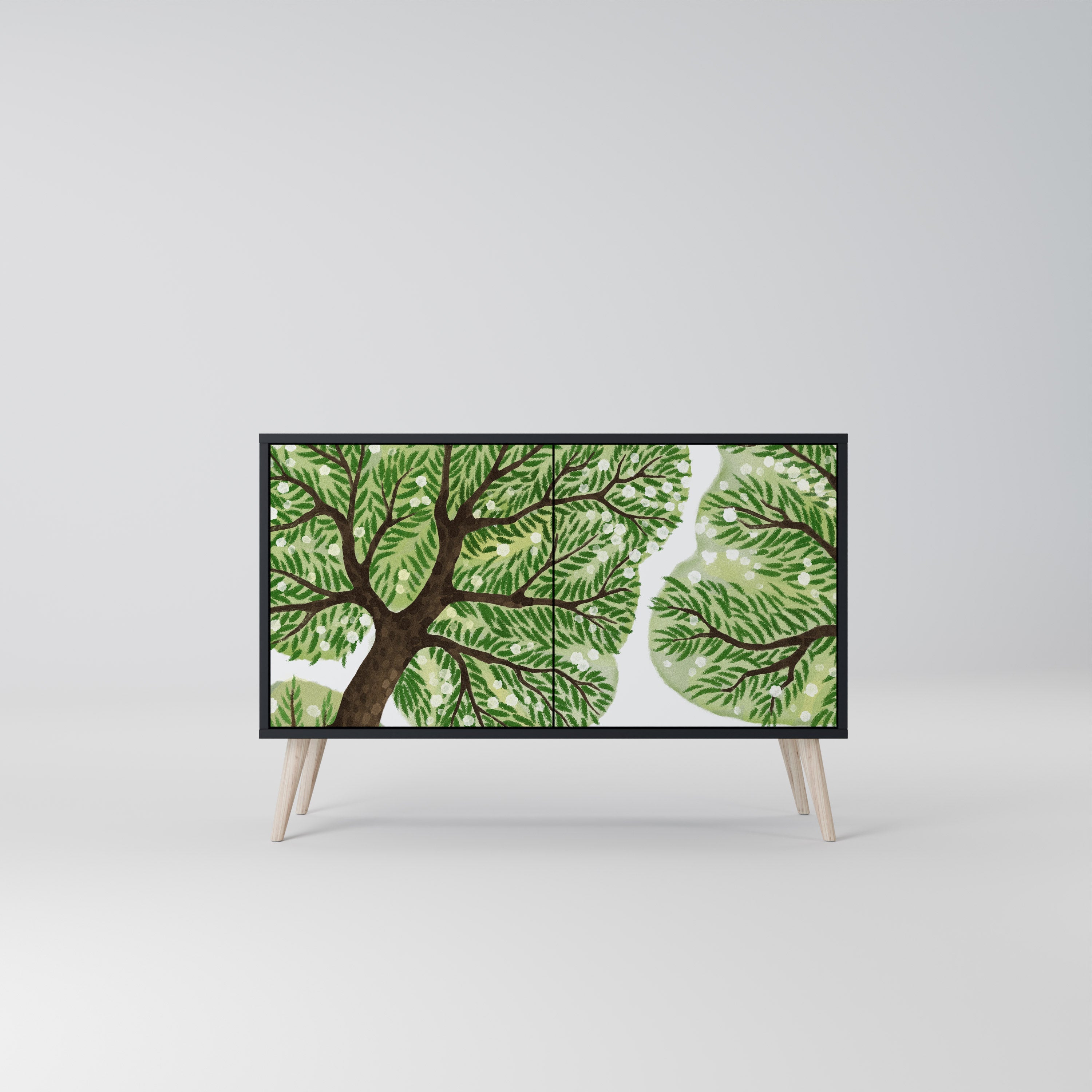 WILDERNESS DASH Sideboard mit 2 Türen in Schwarz