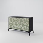 LEAVES ON GREEN Sideboard mit 2 Türen in Schwarz