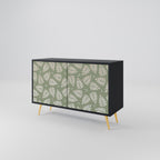 LEAVES ON GREEN Sideboard mit 2 Türen in Schwarz