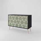 LEAVES ON GREEN Sideboard mit 2 Türen in Schwarz