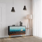 LUNAR SECRETS Sideboard mit 2 Türen in Schwarz