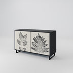 LEAFY STAMPS Sideboard mit 2 Türen in Schwarz