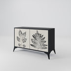 LEAFY STAMPS Sideboard mit 2 Türen in Schwarz