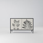 LEAFY STAMPS Sideboard mit 2 Türen in Schwarz