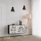 LEAFY STAMPS Sideboard mit 2 Türen in Schwarz
