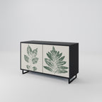 GREEN LEAFY STAMPS Sideboard mit 2 Türen in Schwarz