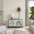 GREEN LEAFY STAMPS Sideboard mit 2 Türen in Schwarz