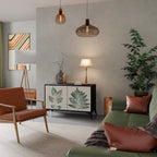 GREEN LEAFY STAMPS Sideboard mit 2 Türen in Schwarz