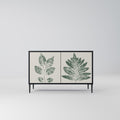 GREEN LEAFY STAMPS Sideboard mit 2 Türen in Schwarz