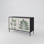 GREEN LEAFY STAMPS Sideboard mit 2 Türen in Schwarz