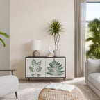 GREEN LEAFY STAMPS Sideboard mit 2 Türen in Schwarz