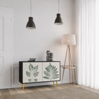 GREEN LEAFY STAMPS Sideboard mit 2 Türen in Schwarz