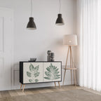 GREEN LEAFY STAMPS Sideboard mit 2 Türen in Schwarz