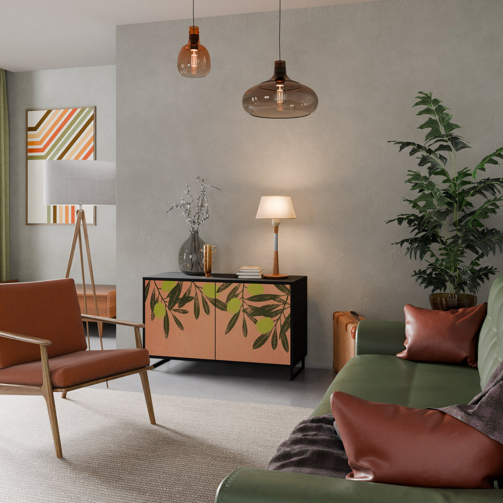 JUICY OLIVES Sideboard mit 2 Türen in Schwarz