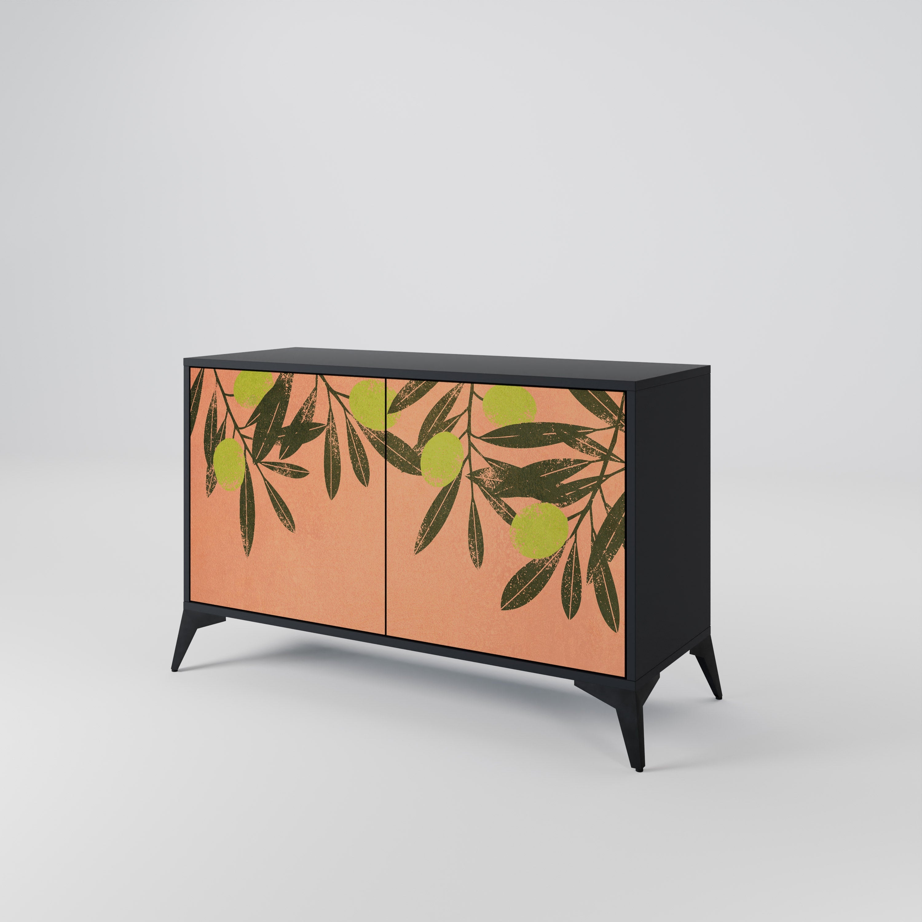 JUICY OLIVES Sideboard mit 2 Türen in Schwarz