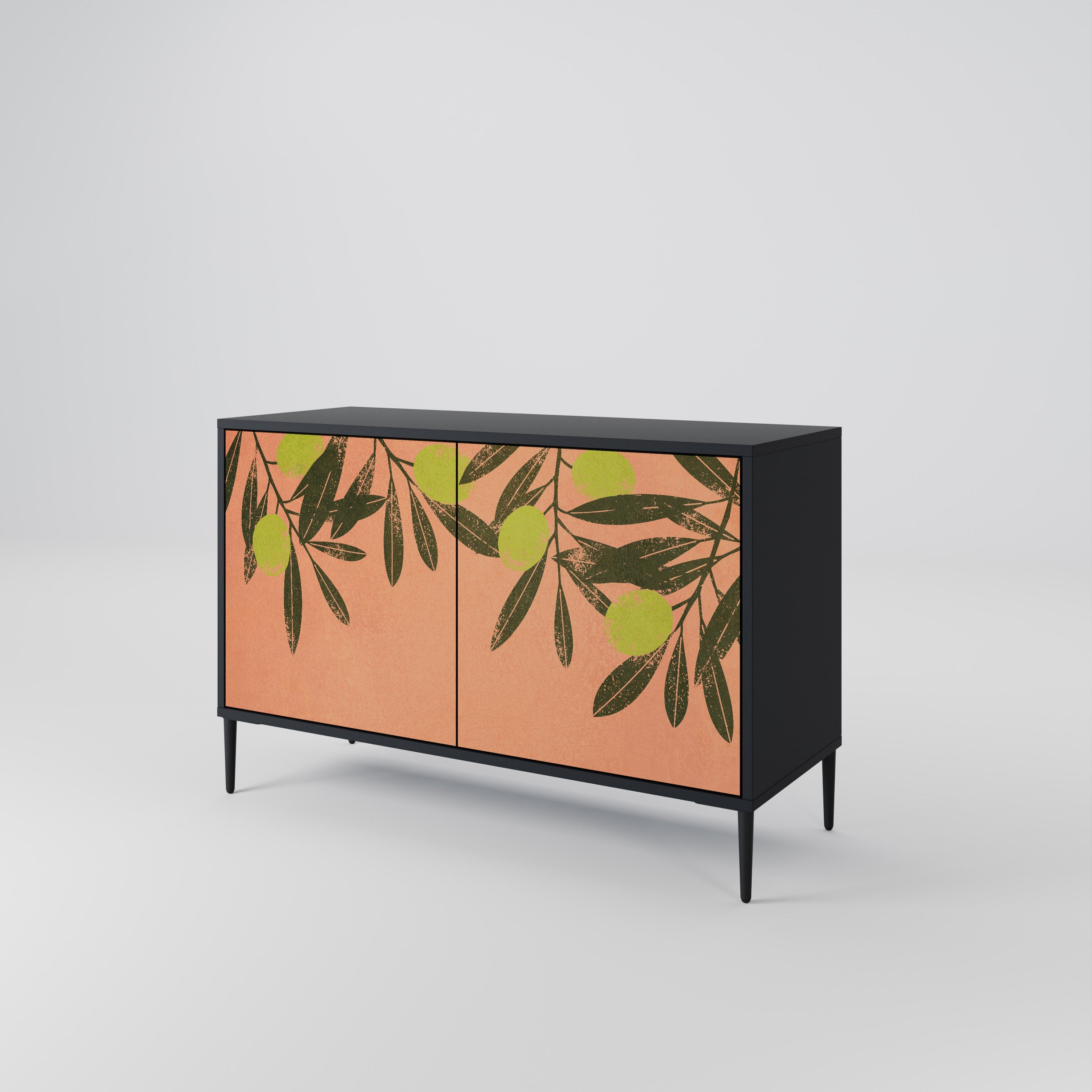 JUICY OLIVES Sideboard mit 2 Türen in Schwarz
