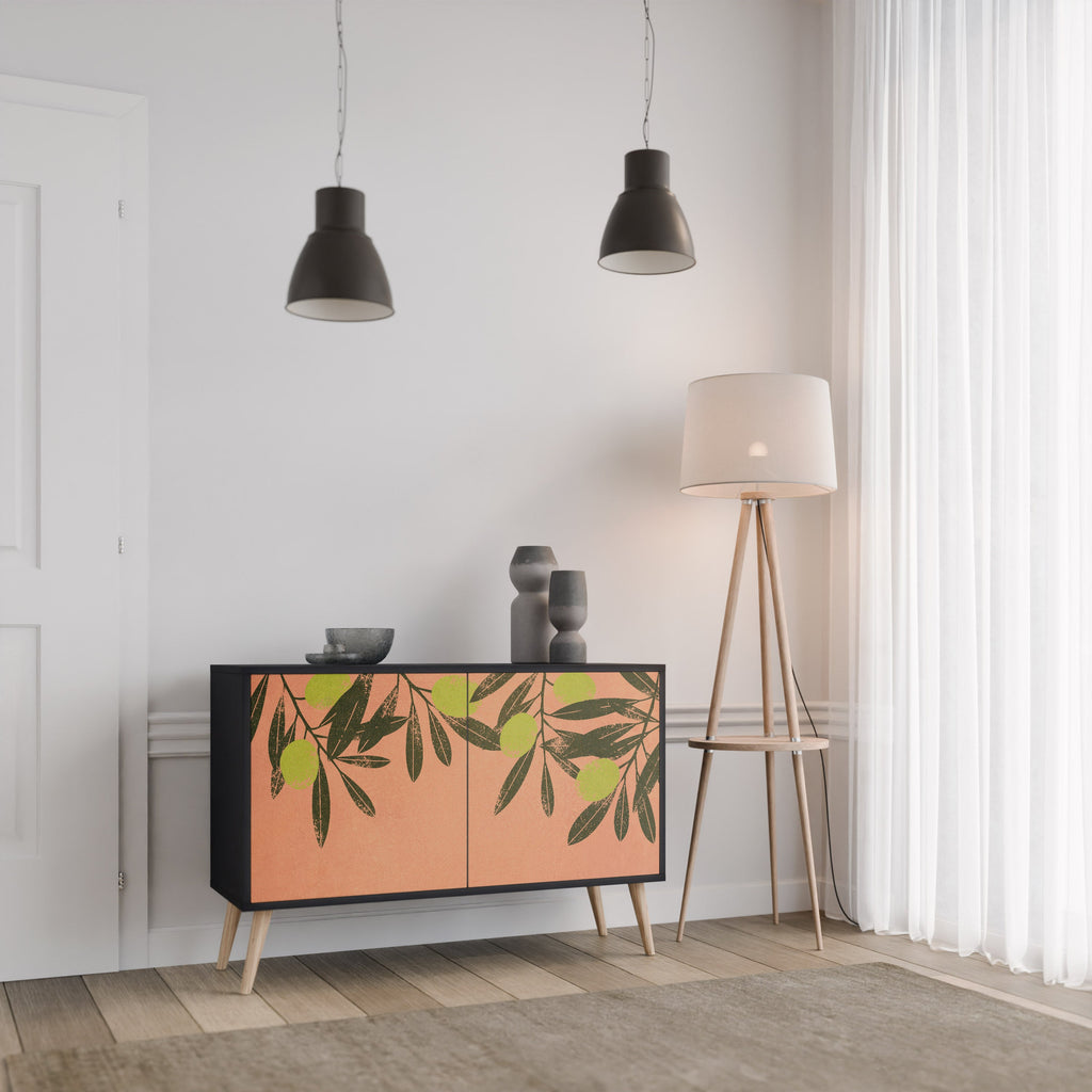 JUICY OLIVES Sideboard mit 2 Türen in Schwarz