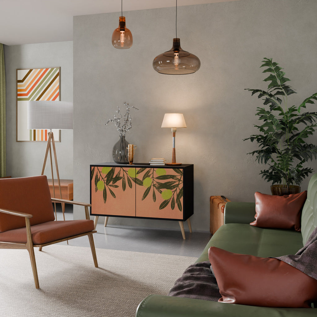 JUICY OLIVES Sideboard mit 2 Türen in Schwarz