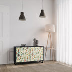 PALM SPRING Sideboard mit 2 Türen in Schwarz