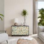 PALM SPRING Sideboard mit 2 Türen in Schwarz