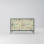 PALM SPRING Sideboard mit 2 Türen in Schwarz