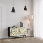 PALM SPRING Sideboard mit 2 Türen in Schwarz