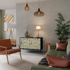 PALM SPRING Sideboard mit 2 Türen in Schwarz