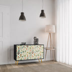 PALM SPRING Sideboard mit 2 Türen in Schwarz