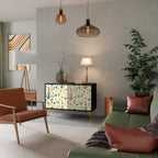 PALM SPRING Sideboard mit 2 Türen in Schwarz