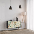 PALM SPRING Sideboard mit 2 Türen in Schwarz
