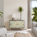 PALM SPRING Sideboard mit 2 Türen in Schwarz