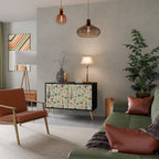 PALM SPRING Sideboard mit 2 Türen in Schwarz