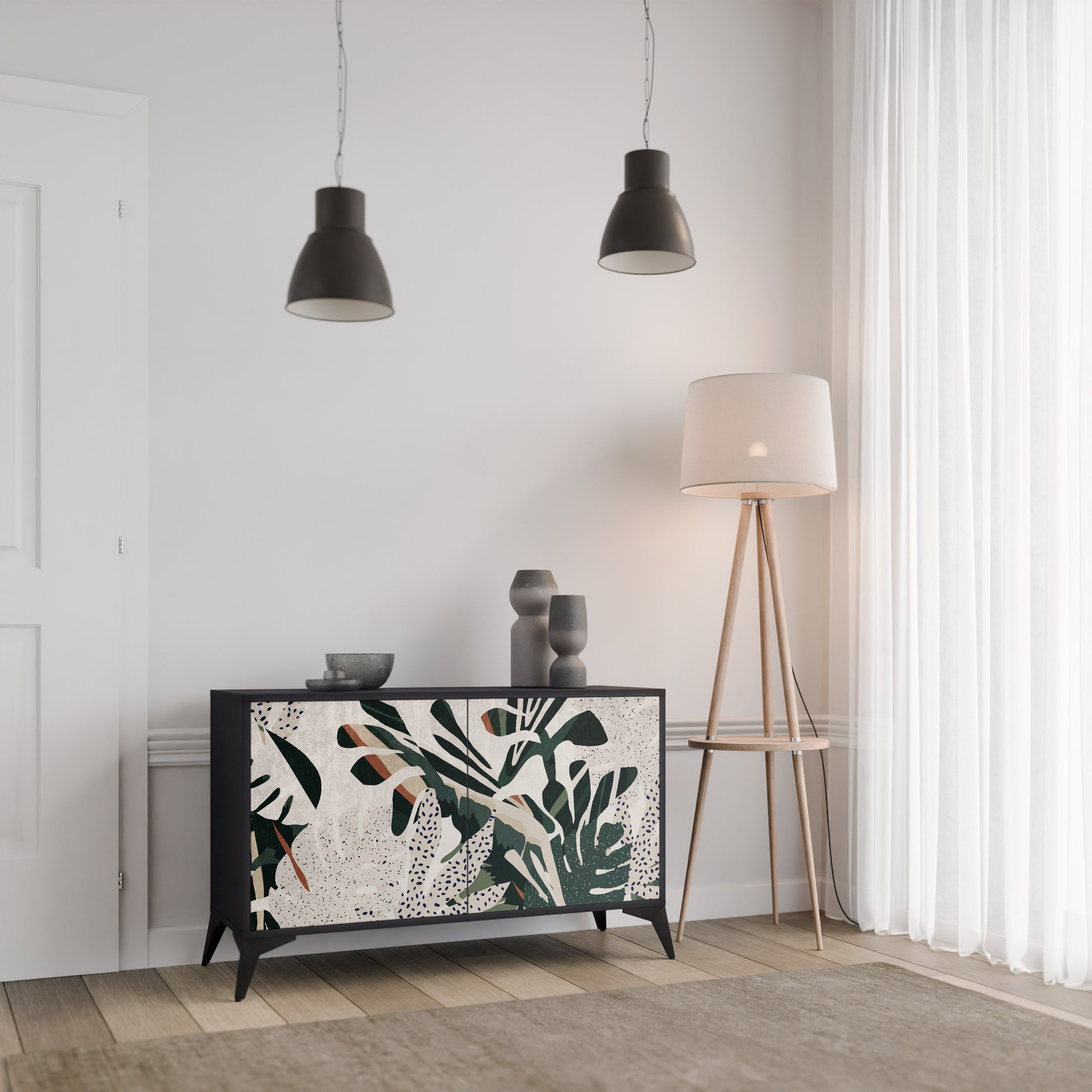 VERDURE FORMATION Sideboard mit 2 Türen in Schwarz