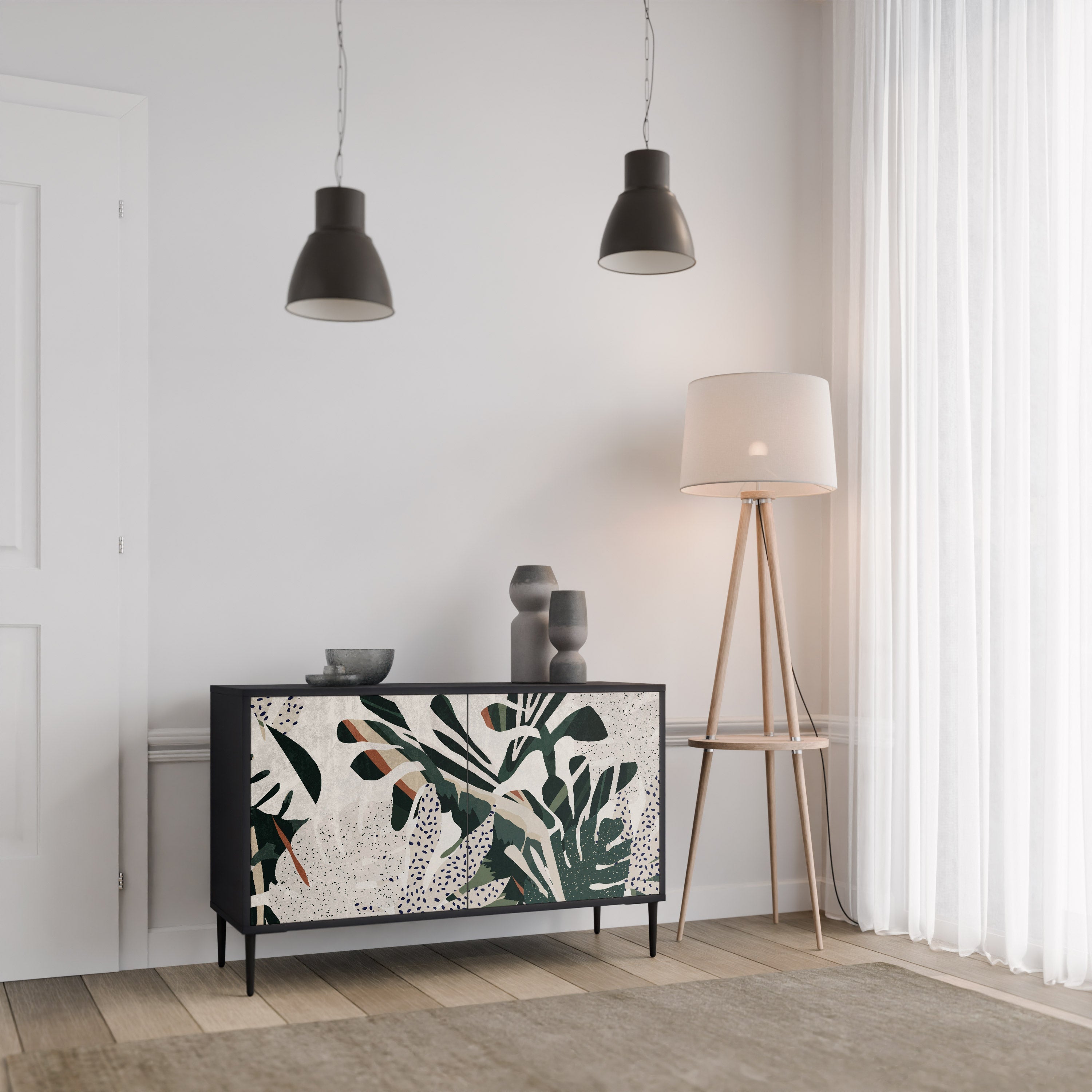 VERDURE FORMATION Sideboard mit 2 Türen in Schwarz