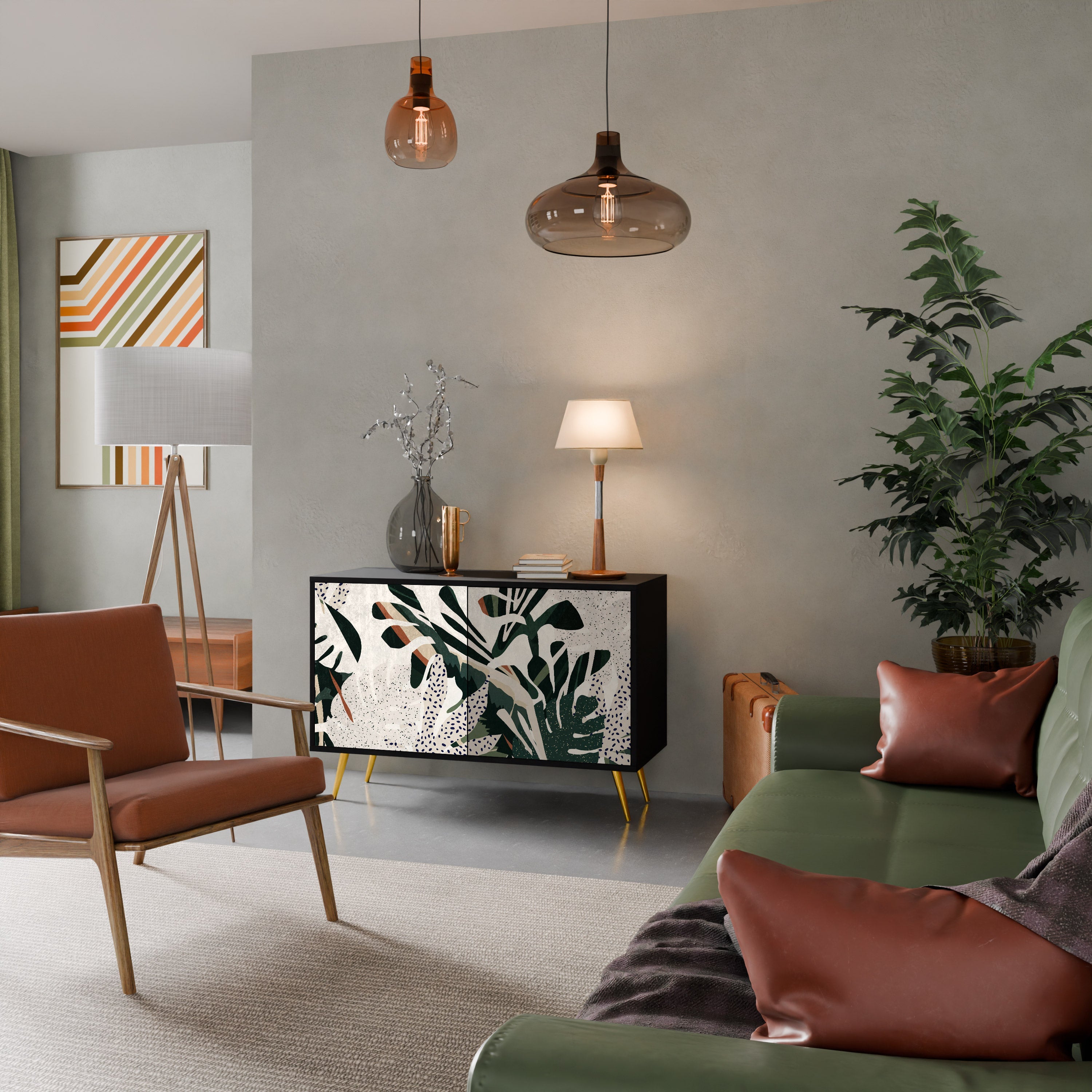 VERDURE FORMATION Sideboard mit 2 Türen in Schwarz