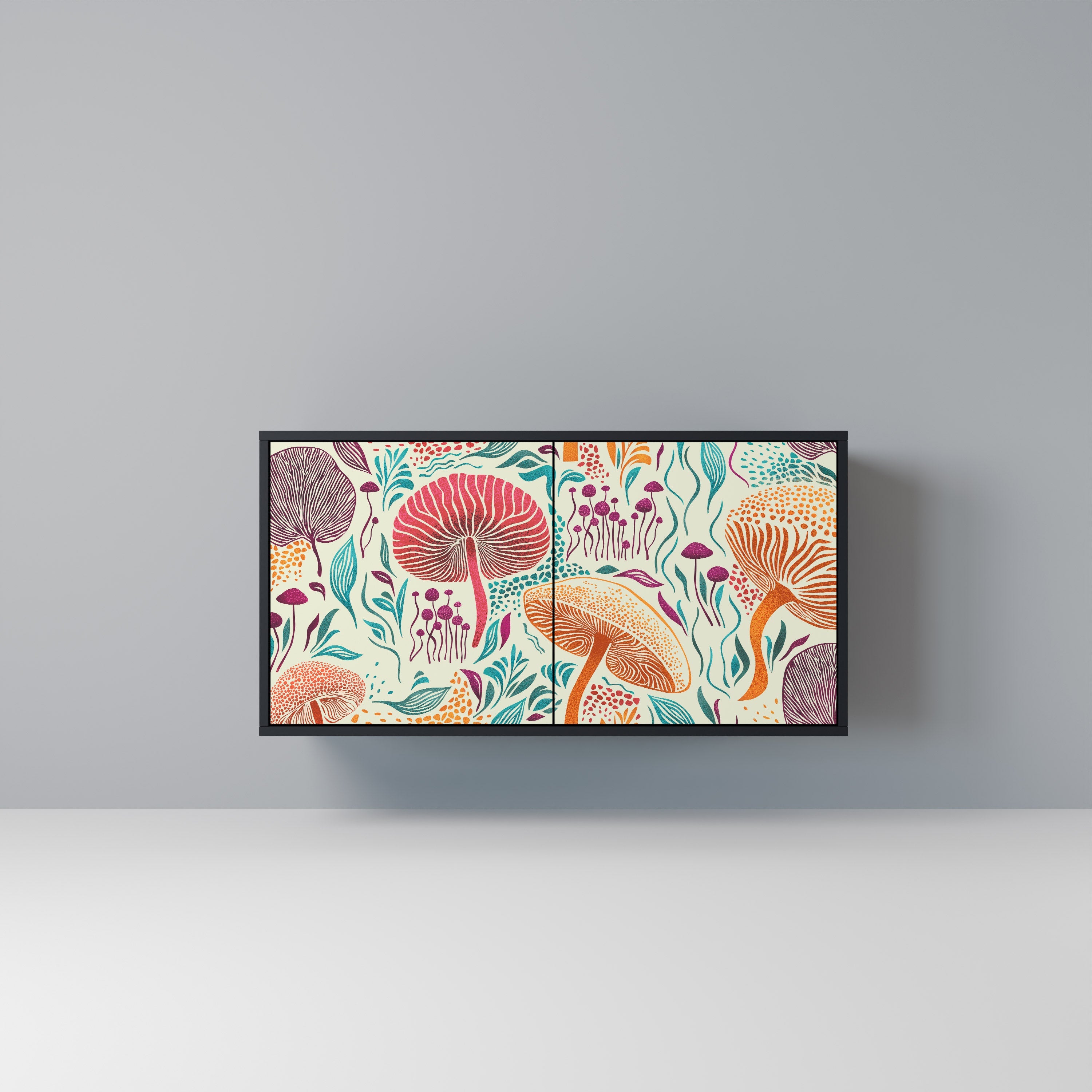 FUNGUS FANTASY Sideboard mit 2 Türen in Schwarz