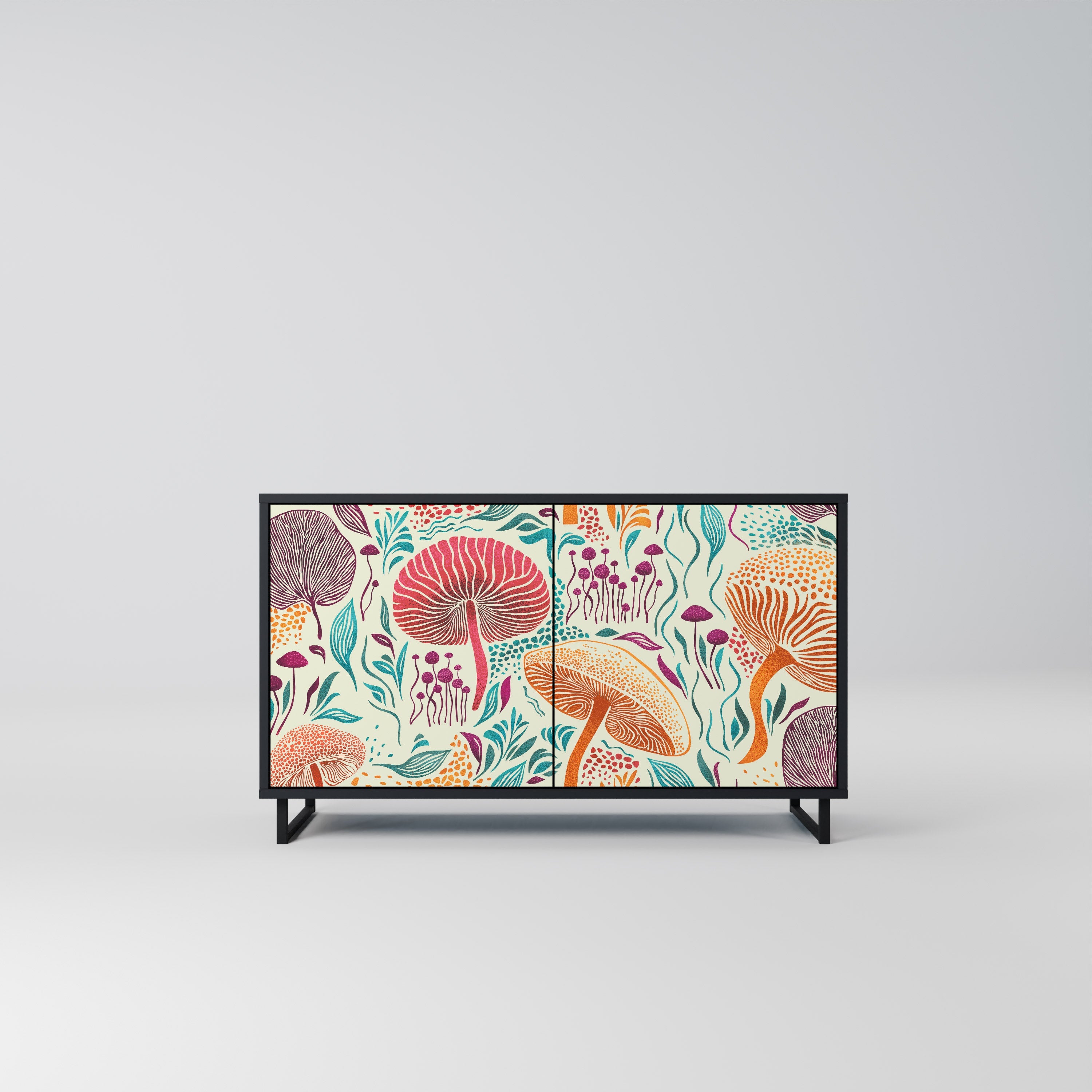 FUNGUS FANTASY Sideboard mit 2 Türen in Schwarz