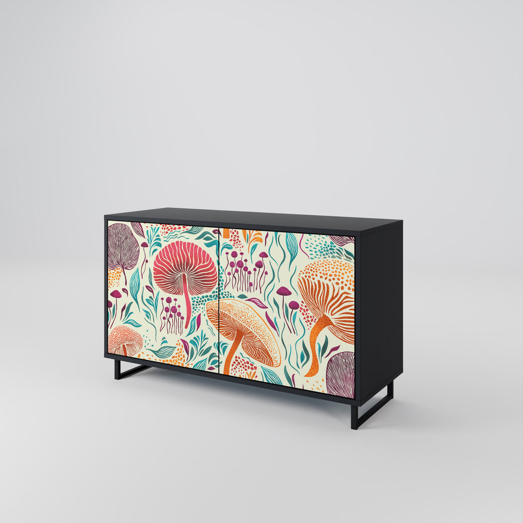 FUNGUS FANTASY Sideboard mit 2 Türen in Schwarz