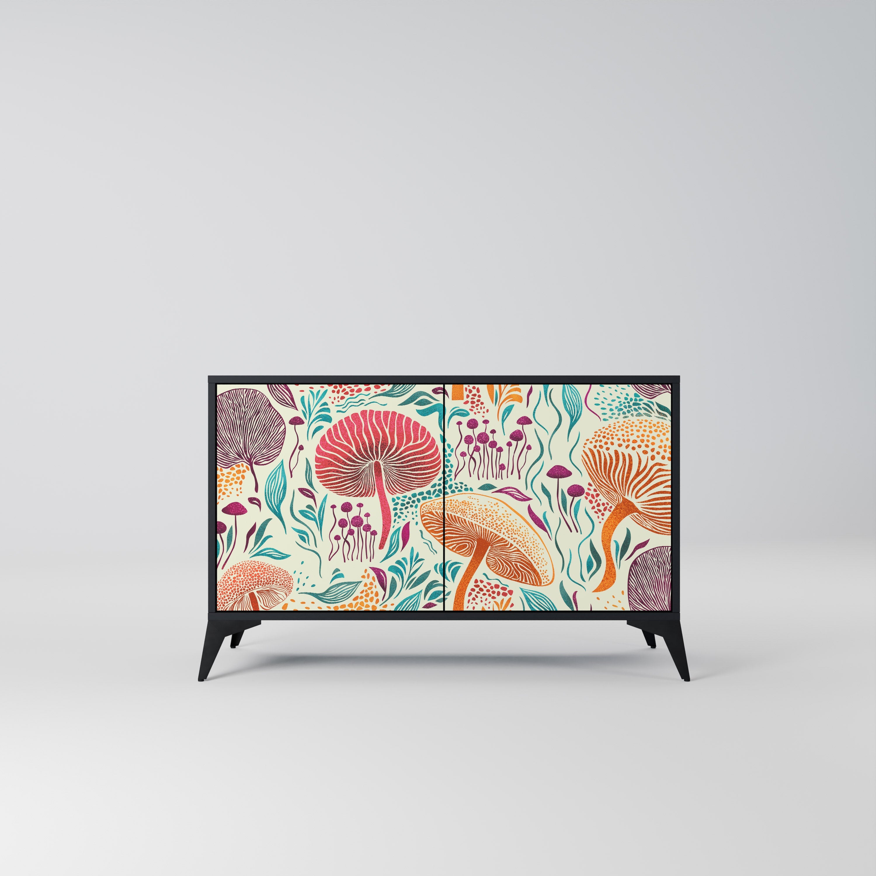 FUNGUS FANTASY Sideboard mit 2 Türen in Schwarz