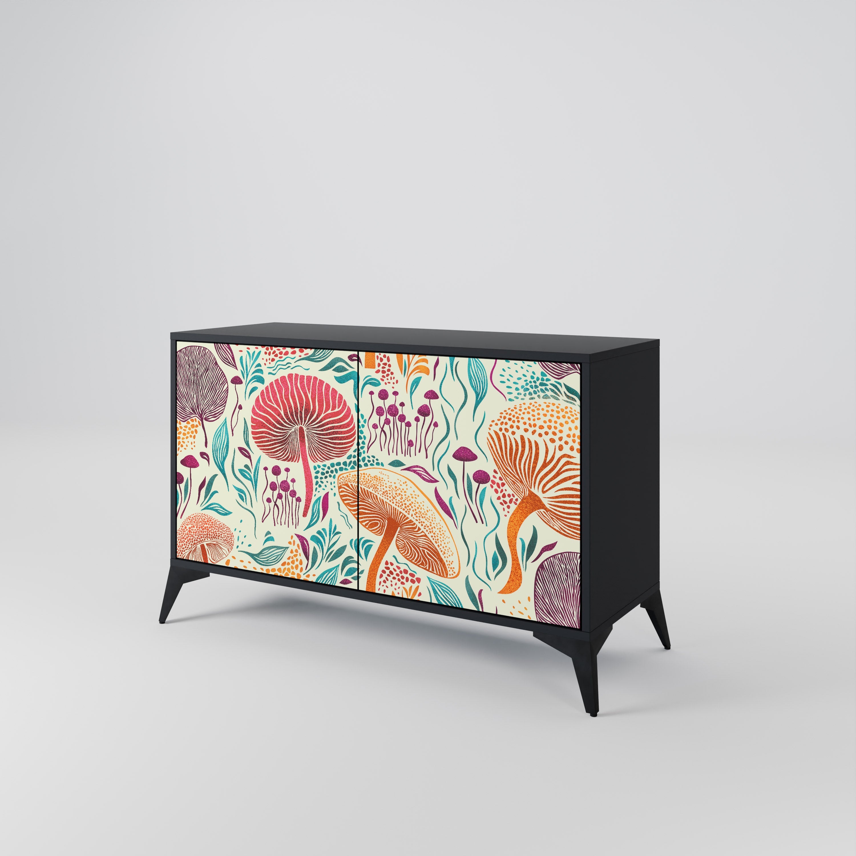 FUNGUS FANTASY Sideboard mit 2 Türen in Schwarz