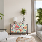 FUNGUS FANTASY Sideboard mit 2 Türen in Schwarz