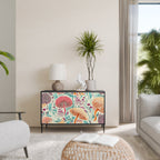 FUNGUS FANTASY Sideboard mit 2 Türen in Schwarz