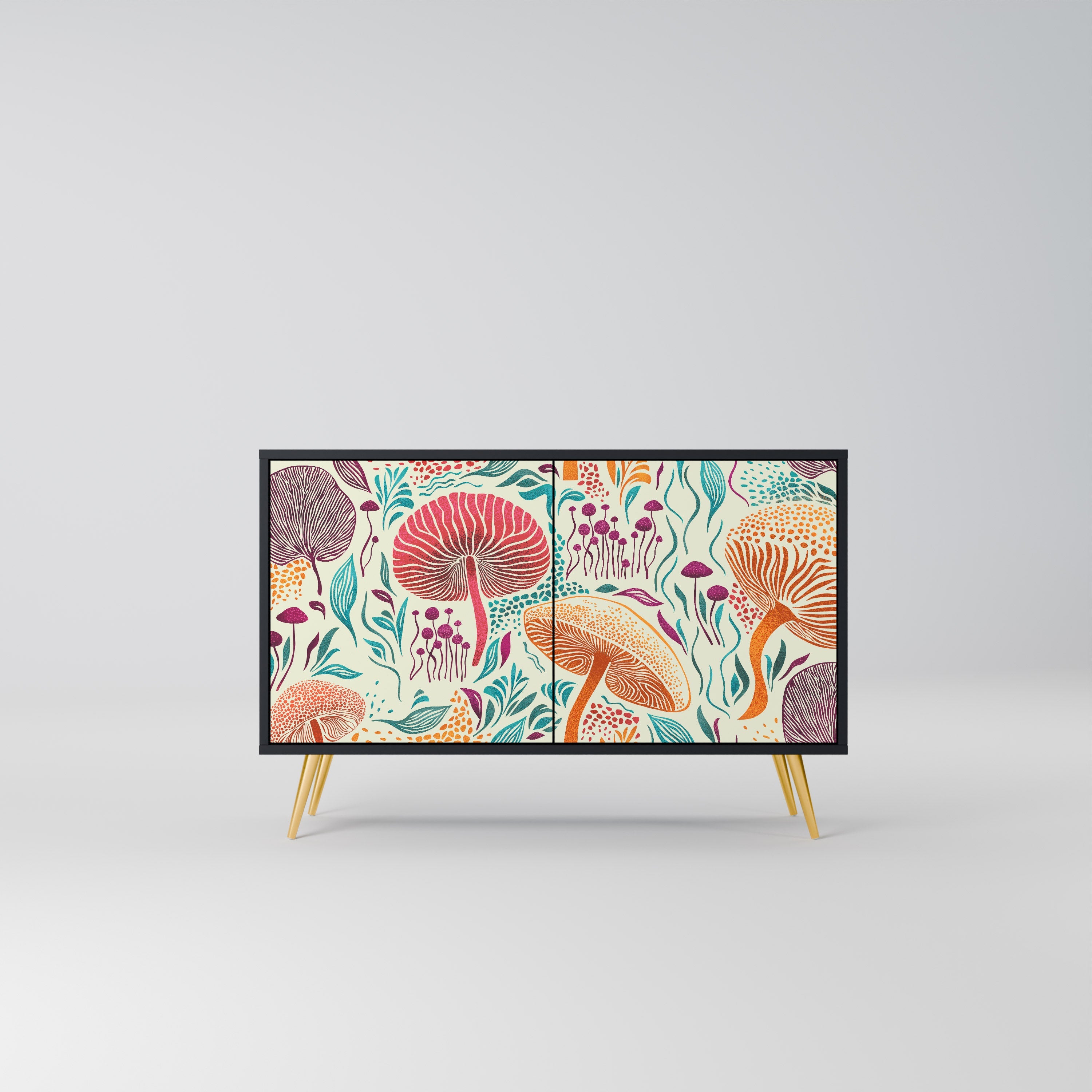 FUNGUS FANTASY Sideboard mit 2 Türen in Schwarz